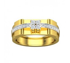 Natural Diamond Ring for Men 0.45 CT / 9.10 gm Gold