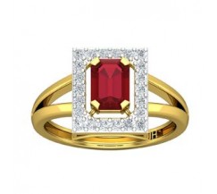 Natural Diamond & Gemstone Ring 1.71 CT / 3.76 gm Gold