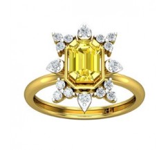 Natural Diamond & Gemstone Ring 1.74 CT / 3.75 gm Gold