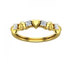 Natural Diamond Heart Ring 0.20 CT / 2.41 gm Gold