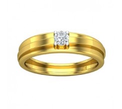 Natural Diamond Band for Men 0.21 CT / 4.78 gm Gold