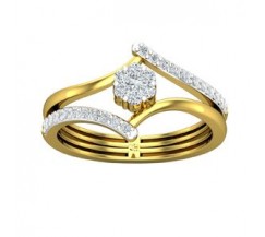 Natural Diamond Ring 0.29 CT / 3.00 gm Gold