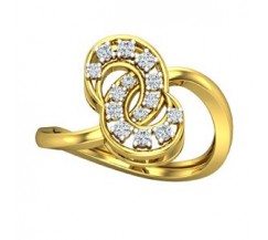 Natural Diamond Ring 0.19 CT / 3.50 gm Gold