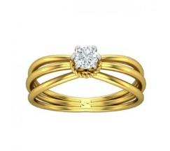 Natural Diamond Ring 0.25 CT / 2.70 gm Gold