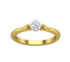 Natural Diamond Ring 0.25 CT / 2.40 gm Gold
