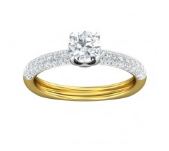 PreSet Natural Solitaire Diamond Ring 0.98 CT / 3.00 gm Gold