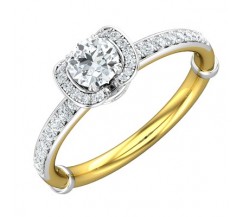 PreSet Natural Solitaire Diamond Ring 0.67 CT / 3.30 gm Gold