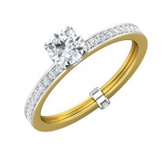 PreSet Natural Solitaire Diamond Ring 0.69 CT / 2.90 gm Gold