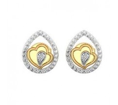 Natural Diamond Earrings 0.20 CT / 4.50 gm Gold