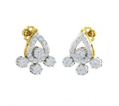 Natural Diamond Earrings 0.70 CT / 4.55 gm Gold