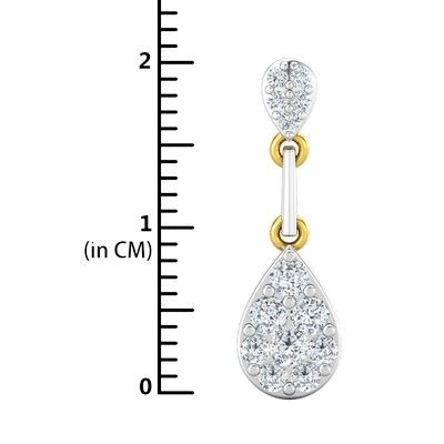 9ct Gold Pearl  Diamond Hoop Drop Earrings in White  Goldmark AU