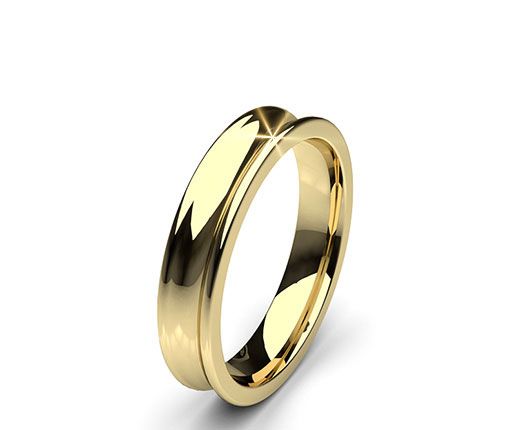 18k plain outlet gold ring