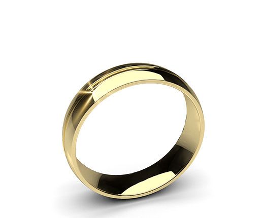Flat Comfort Fit 7mm Plain Band in Yellow Gold | New York Jewelers Chicago