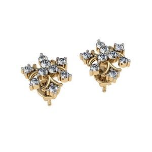 KMN 178 Classical Diamond Earrings  Kamna Designs