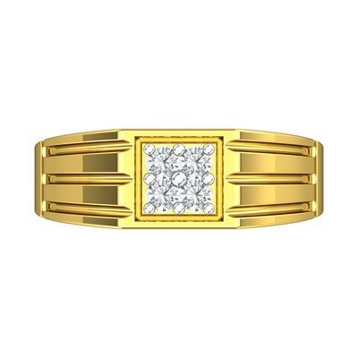 Men's Yellow Diamond Octagon Iced Ring 2.5ct 14k White Gold Size 10.25 w/  Video